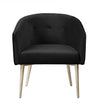 Chaise D'appoint Velma En Velours Noir