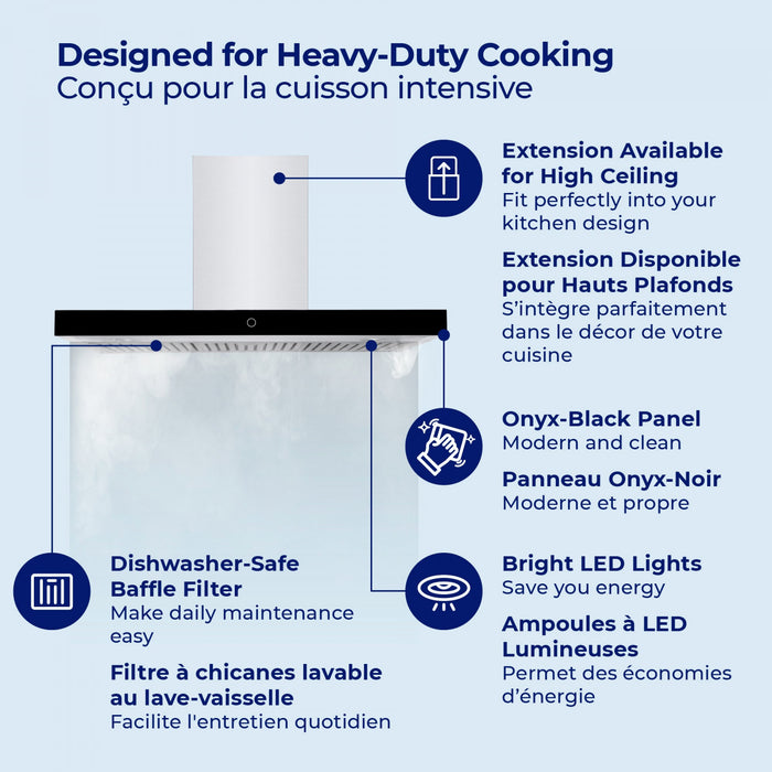  Chef 36-in Convertible Stainless Steel Wall-Mounted Range Hood