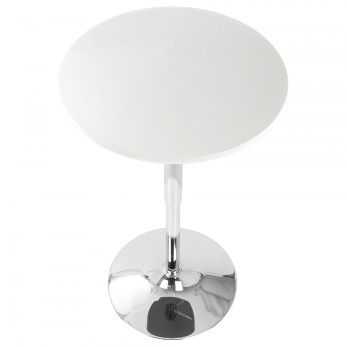 Table réglable contemporaine pour bar, salle à manger ou pub - blanche
