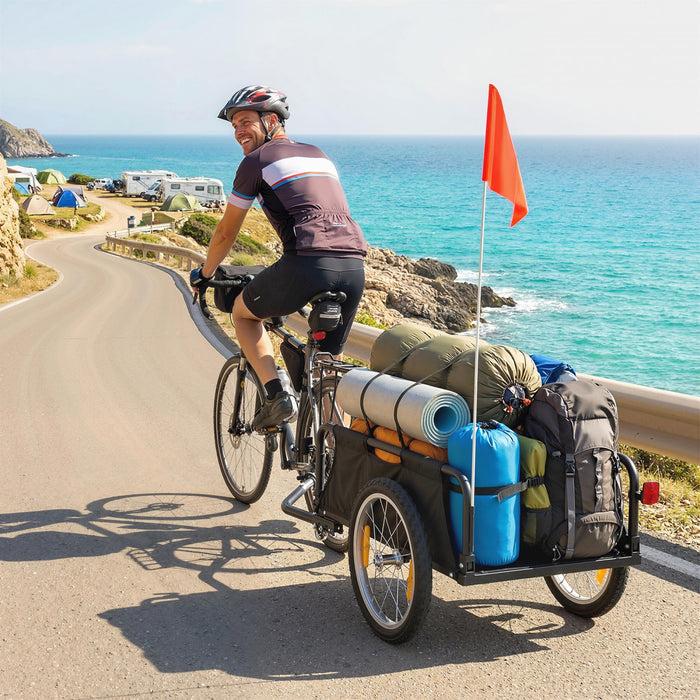 Remorque Cargo Velo Soozier, Chariot pour Velo avec Pneus de 16 pouces a Degagement Rapide