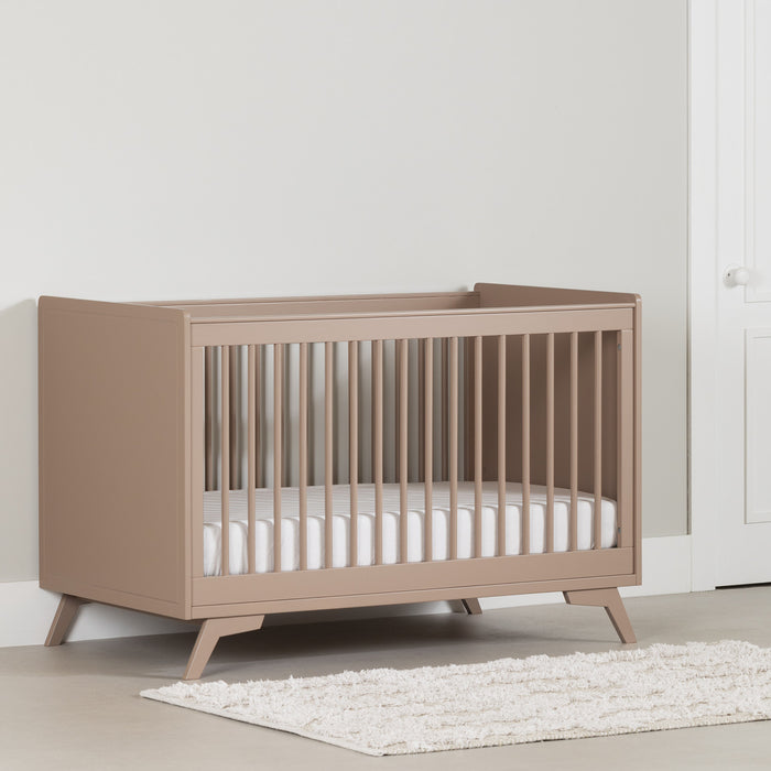Lit de bébé Milos à hauteur réglable - rose blush