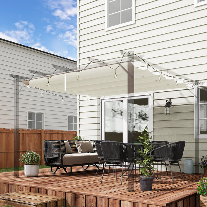 Outsunny Toit De Rechange Pour Pergola De 9.8' X 9.8', Blanc Creme