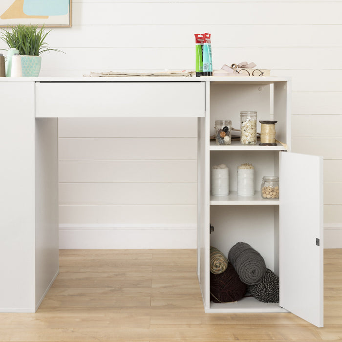 Crea Ensemble Table De Travail - Blanc Solide
