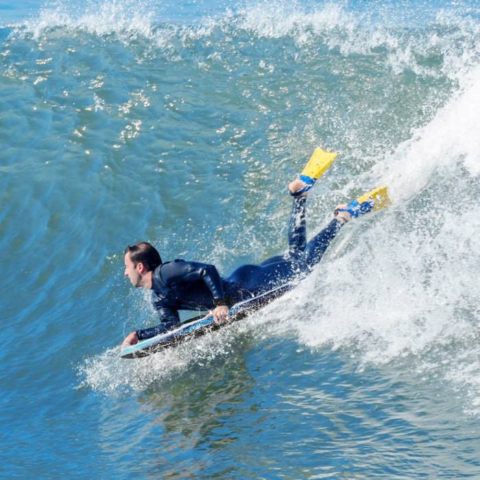 Costway 33\" Body Board Leger Avec Eps Core Xpe Deck Hdpe Fond Croissant Tail Bleu