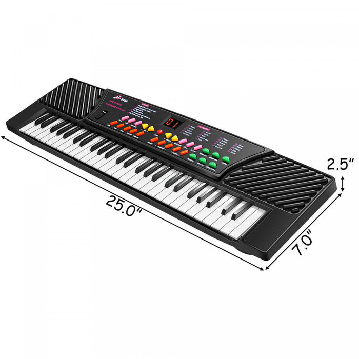 Costway Clavier Electronique 54 Touches, Piano Electrique pour Enfants avec Micro et Adaptateur