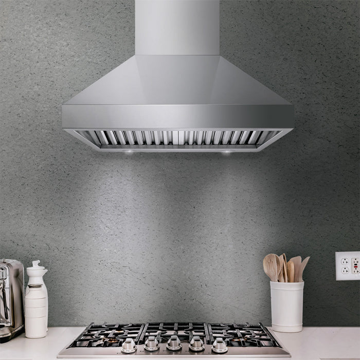 Hotte de cuisine murale Victory de 48 pouces 1200 CFM en acier inoxydable