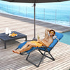 Outsunny Chaise Rembourree, Chaise Inclinable Pliante, Bleu Marine