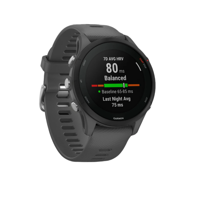 Montre Intelligente Gps Garmin Forerunner® 255 - Suivi De La Sante Quotidien Avec Une Autonomie De Batterie De 14 Jours - Gris Ardoise