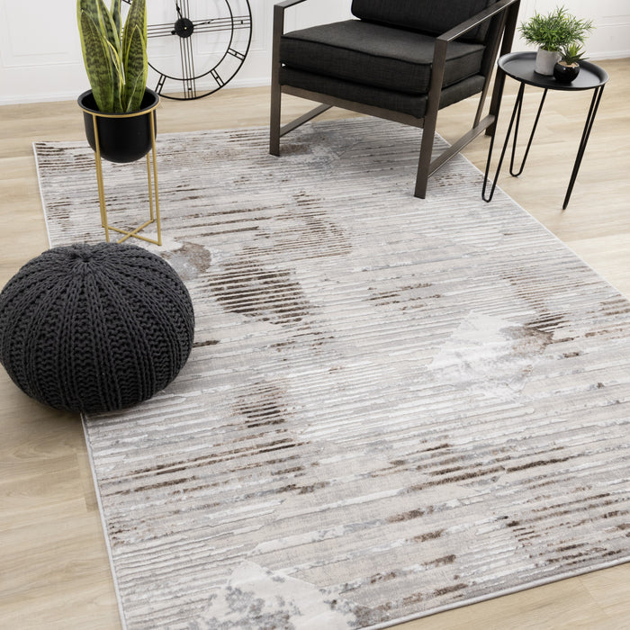 Carpette London à motif géométrique pour l’intérieur - 5 pi 3 po x 7 pi 7 po