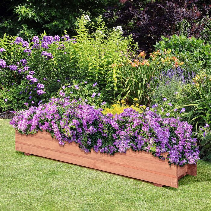 Bac A Fleurs Rectangulaire En Bois – 71cm