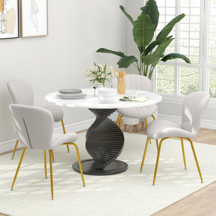 Ensemble de 4 chaises de salle a manger HOMCOM avec dossier rembourre