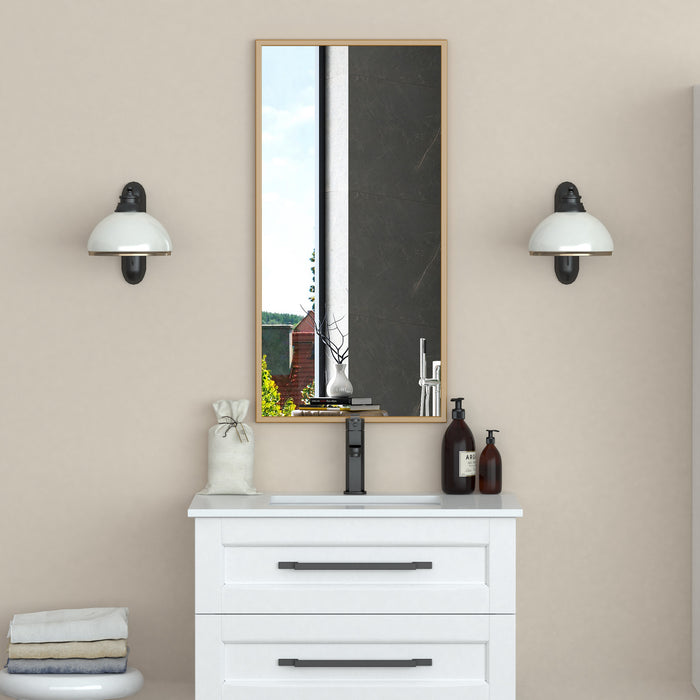 Miroir Border de 36 po doré