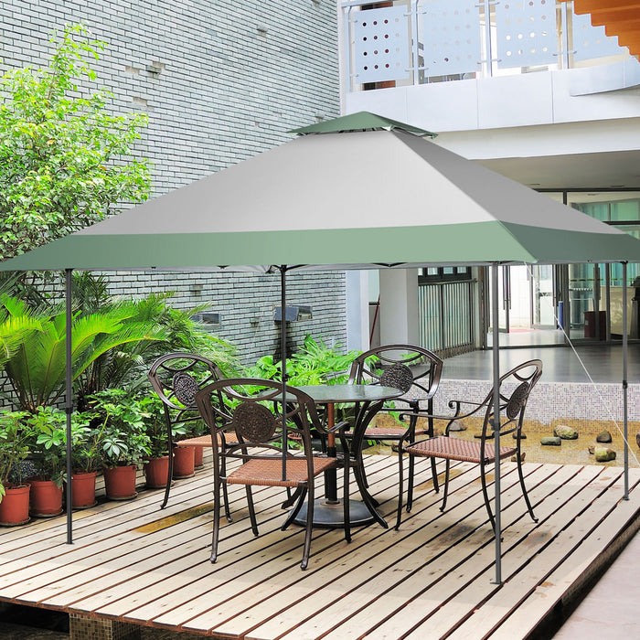 Tonnelle Pop-up 4x4 M Reglable En 3 Hauteurs Avec Sac A Roulettes, Gazebo Anti Uv Et Etanche Avec Cadre Robuste En Metal, Pavillon Instantane Pour Jardin, Patio, Arriere-cour
