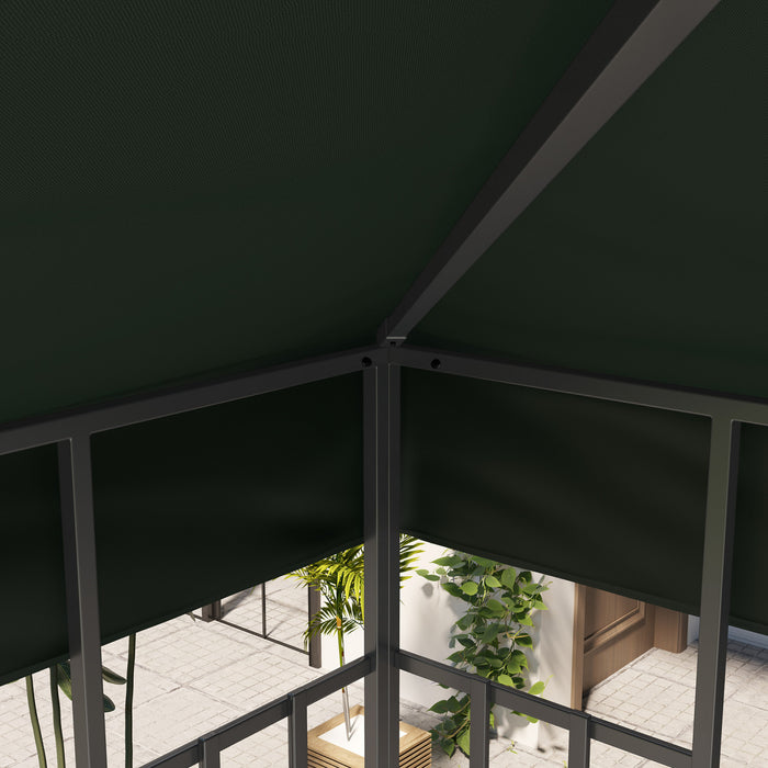 Toile de remplacement pour tonnelle 3 x 3 m, double toit, UPF30+, Vert