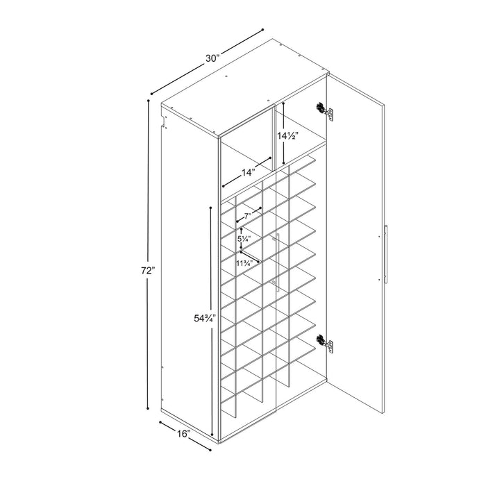 Hangups Armoire De Rangement Pour Chaussures A 40 Casiers – Blanc