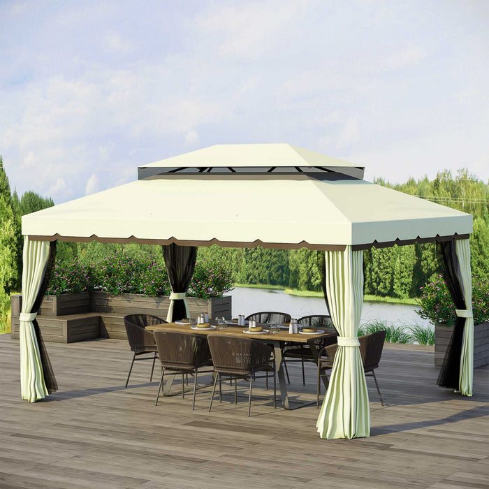 Pavillon De Jardin 3,9l X 2,9l X 2,8h M Ecru