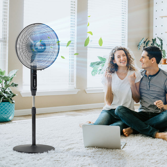 Homcom Ventilateur Sur Pied Avec 3 Modes Et 3 Vitesses