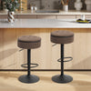 HOMCOM Bar Stools Set of 2, Swivel Barstools with Storage, Footrest, Brown