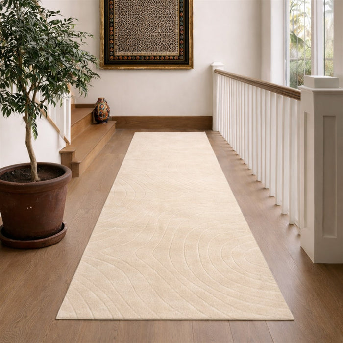 Tapis Lavable/Contemporain Somos 1'10\" x 6'0\" en Creme