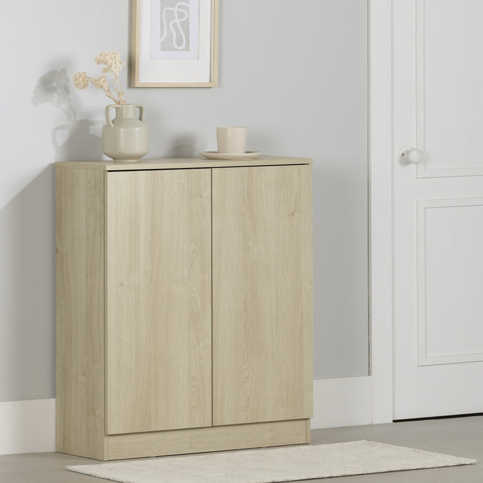  Armoire décorative Arum à 2 portes - chêne blanchi