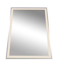 Miroir rectangulaire de la collection Reflections illuminé à DEL de 21 W - argenté