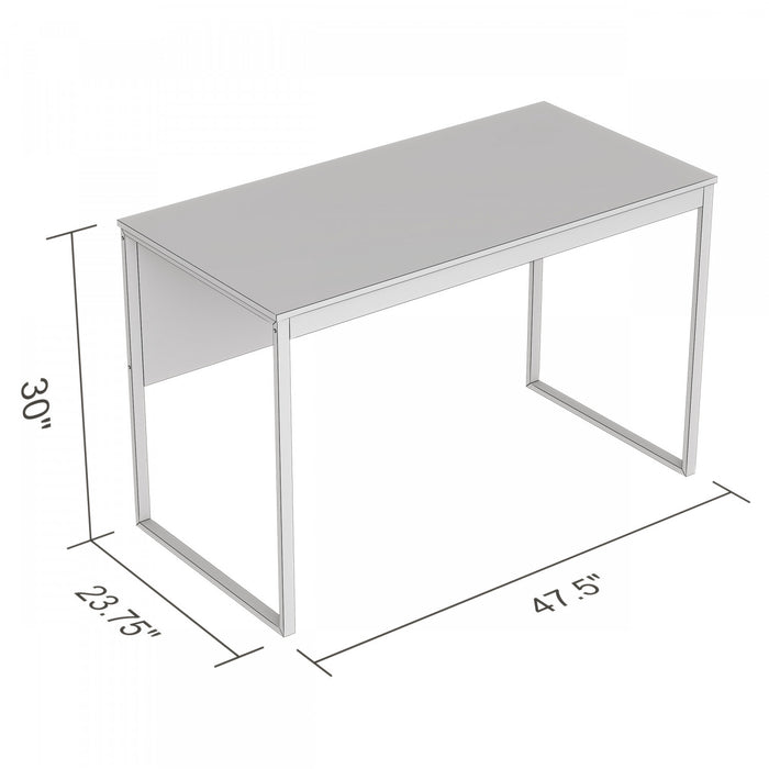 Bureau D’etude 47,25 Po Pour Bureau A Domicile Ou Salle De Jeux – Taupe Fonce Avec Base En Metal Noir