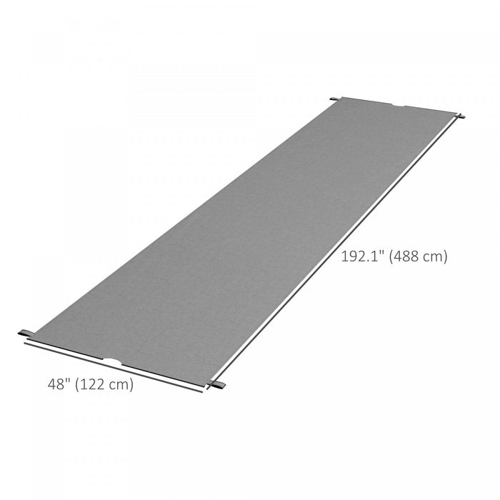 Outsunny Auvent De Pergola, Protection Uv, 2 Pieces 16 X 4 Pieds, Gris