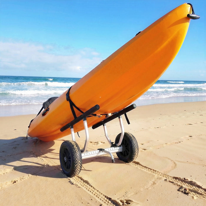 Chariot pour kayak Soozier avec largeur ajustable et grandes roues, noir