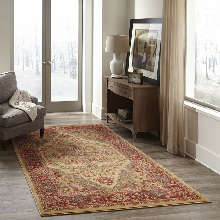 Tapis Traditionnel Lux 9'3\" x 12'6\" en Ivoire