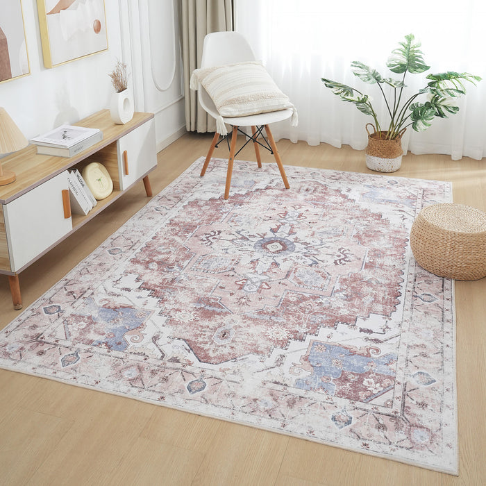 Tapis Rustique Lavable Et Antiderapant A Poils Ras 8'x10'