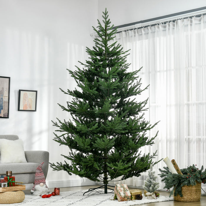 HOMCOM Sapin de Noel Artificiel de 9pi avec Conception a Charniere, Vert
