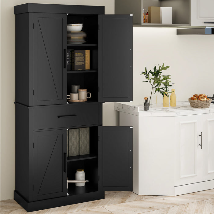HOMCOM Armoire de rangement de cuisine pour garde-manger de 72 po de haut