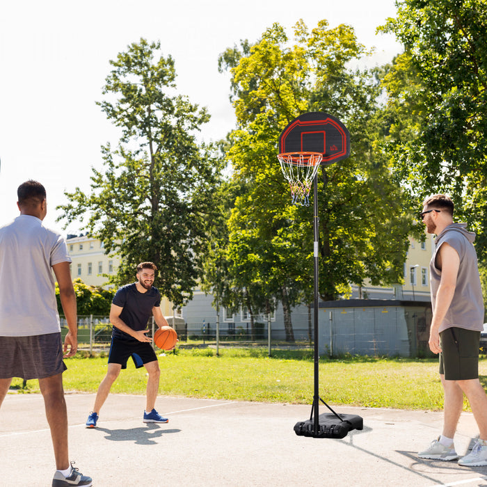 Soozier Panier De Basket De 7 A 8,5pi Avec Panneau Arriere De 27,5po, Noir