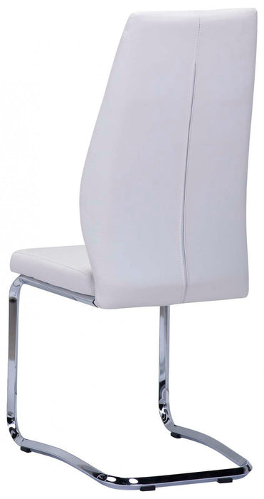 Chaise De Salle A Manger Julius En Similicuir Blanc (ensemble De 2)