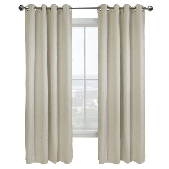 Panneau de rideau coupe-lumière à œillets Vigo blanc cassé de Thermaplus - 52 x 84