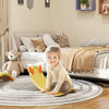 Qaba 24.4" Kids Balance Board, Wobble Board Toddler Curved Rocker, Preschool Balance & Sensory Play Toy, Ages 3-6, Yellow