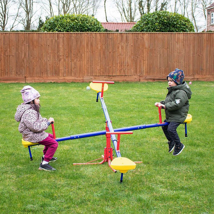 Outsunny Balancoire Equipement De Terrain De Jeu Pour Enfants Pour Interieure Exterieure De Jardin, 4 Sieges