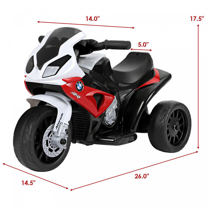 Costway Kids Ride On Motorcycle Bmw Autorise 6v Electrique 3 Roues Velo W / Musique Et Lumiere