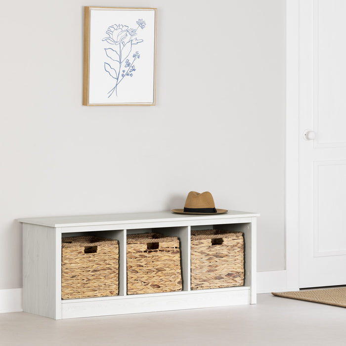 Banc de rangement Toza pour vestibule - pin blanc