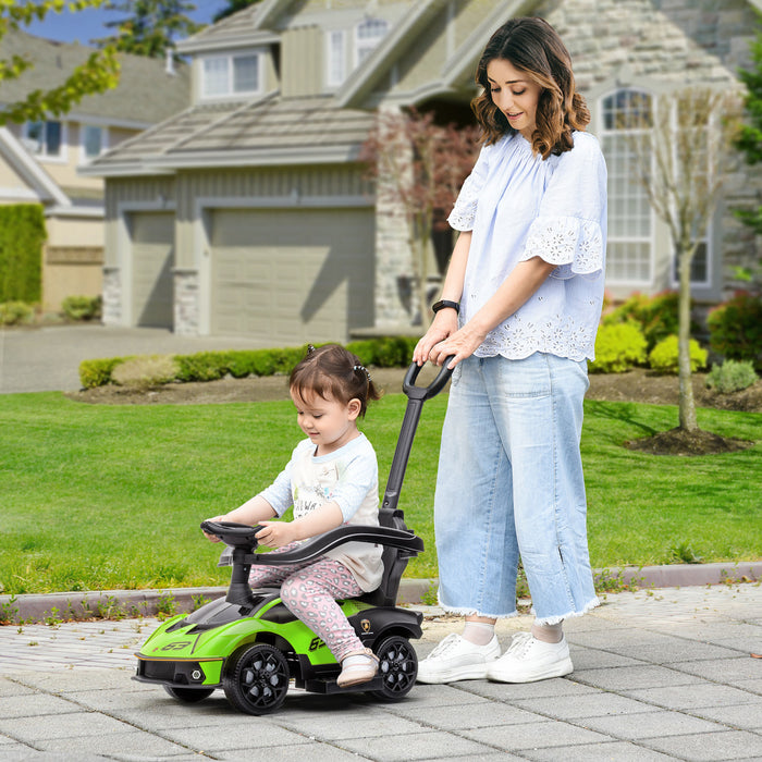 Aosom Voiture A Pousser, Voiture Coulissante Pour Enfants Sous Licence Vert