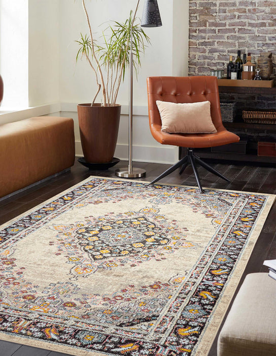Tapis Traditionnel Lea 8'0\" x 10'0\" en Ivoire