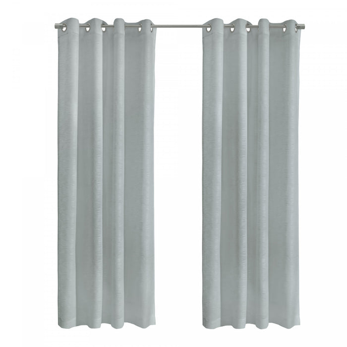 Panneau de rideau transparent à œillets Boucle gris clair d’Habitat - 52 x 108