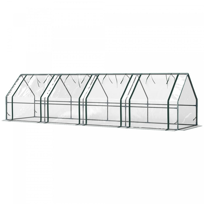 Outsunny Serre Portative 12' X 3' X 3', Serre Tunnel Transparente