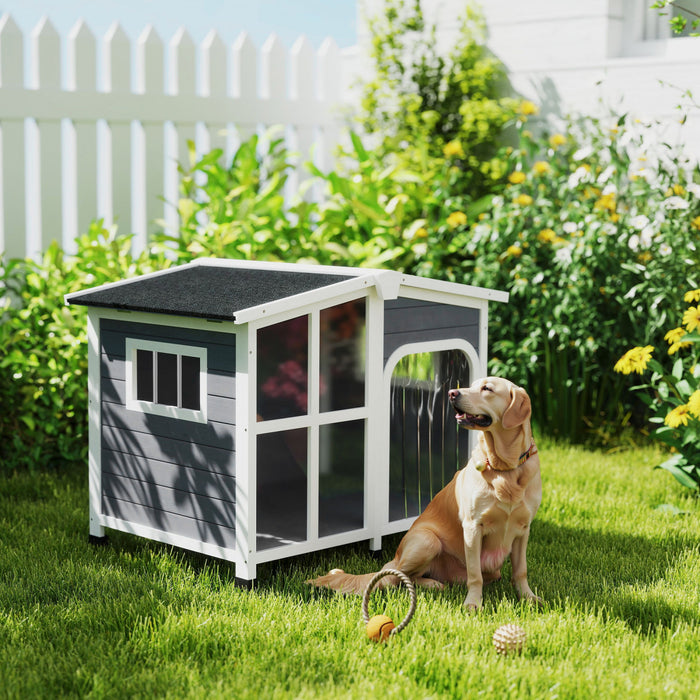 Niche Pour Chien En Bois Avec Toit En Asphalte Amovible