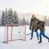 Soozier 5' x 4' Hockey Goal, Easy Set Up Hockey Net with Steel Frame, PE Mesh, Street Hockey Net, Lightweight & Portable, Indoor & Outdoor Training Equipment