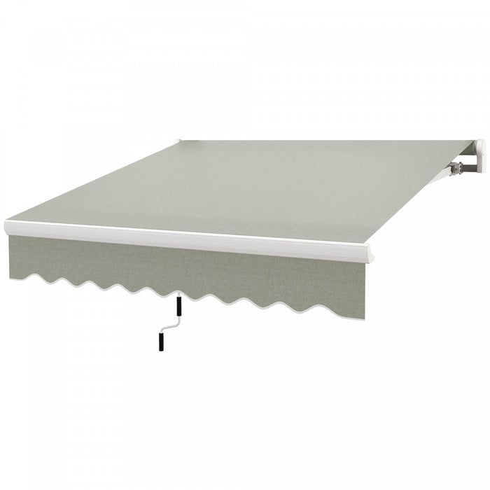 Store retractable manuel 2,5 m x 2 m pour patio - Auvent exterieur - Gris clair