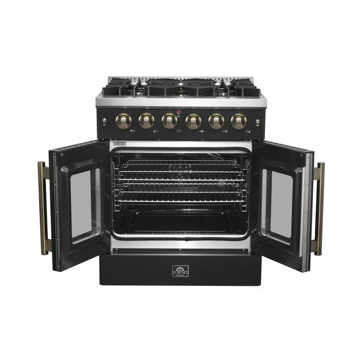 Cuisiniere a gaz noire Galiano 30 pouces, 4,32 pi³ – FFSGS6444-30BLK