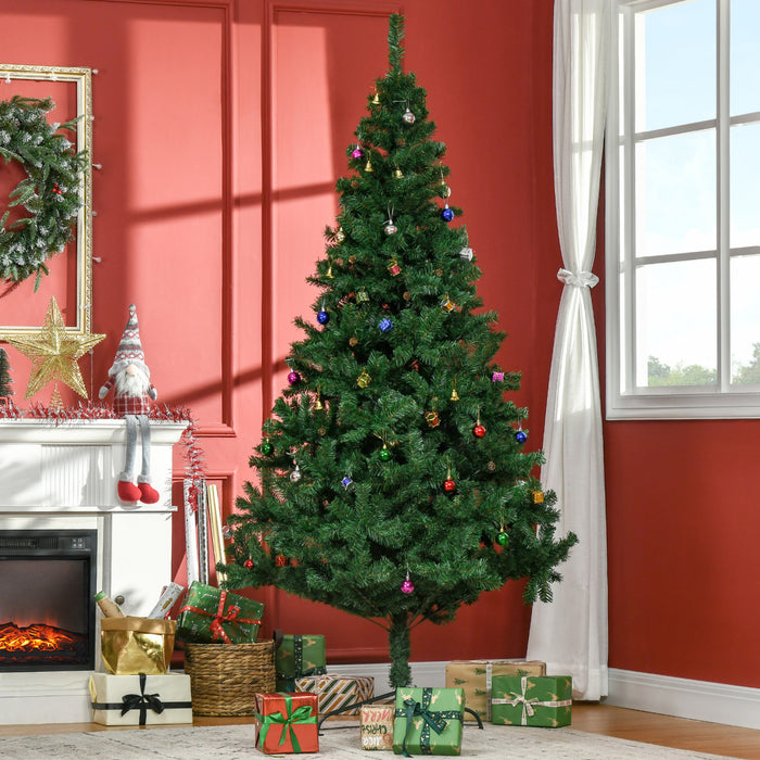 Homcom Arbre De Noel Artificiel De 7ft Avec Ornement