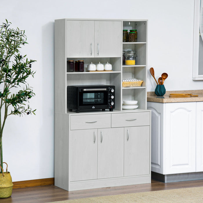 HOMCOM Vaisselier Cuisine 71\" avec Armoire, Buffet Moderne