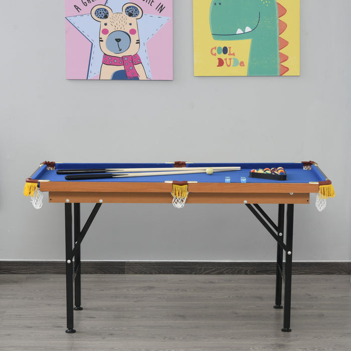 Soozier Table de Billard Miniature 55\", Pliable, Bleu